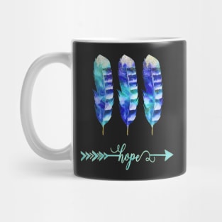 feather blue hope Mug